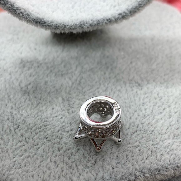 Sterling Silver 925 CZ Crown Necklace - Picture 3 of 7